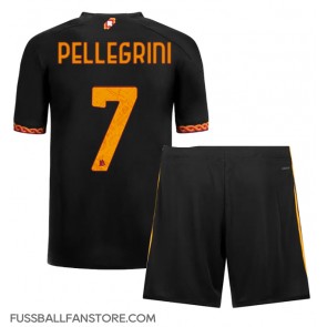 AS Roma Lorenzo Pellegrini #7 Replik 3rd trikot Kinder 2023-24 Kurzarm (+ Kurze Hosen)